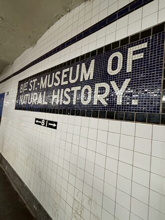 ニューヨーク地下鉄 81 St-Museum of Natural History 案内表示