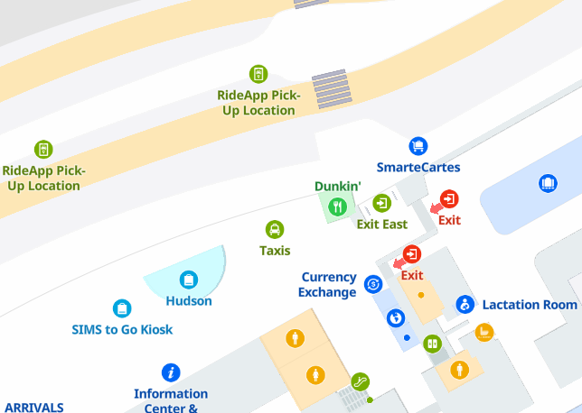 ターミナル4 タクシー乗場付近