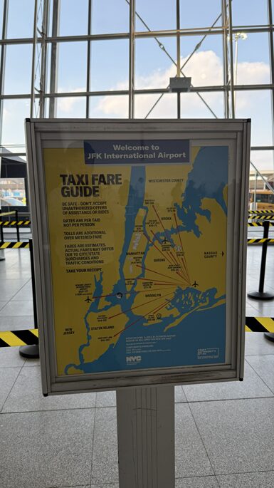 タクシー運賃表