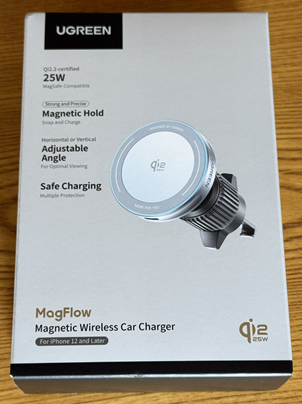 UGREEN MagFlow 車載ワイヤレス充電器 マグネット式 25W 　外箱